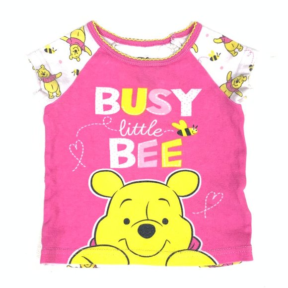 Disney Other - Disney Baby 24M Pooh Bear Pink Shirt Busy Bee